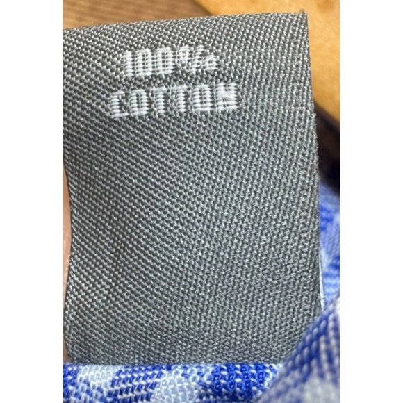 Michael Kors Mens Regular Fit Gingham Long Sleeve Button-Up Shirt Size L Blue Wh - Picture 5 of 13